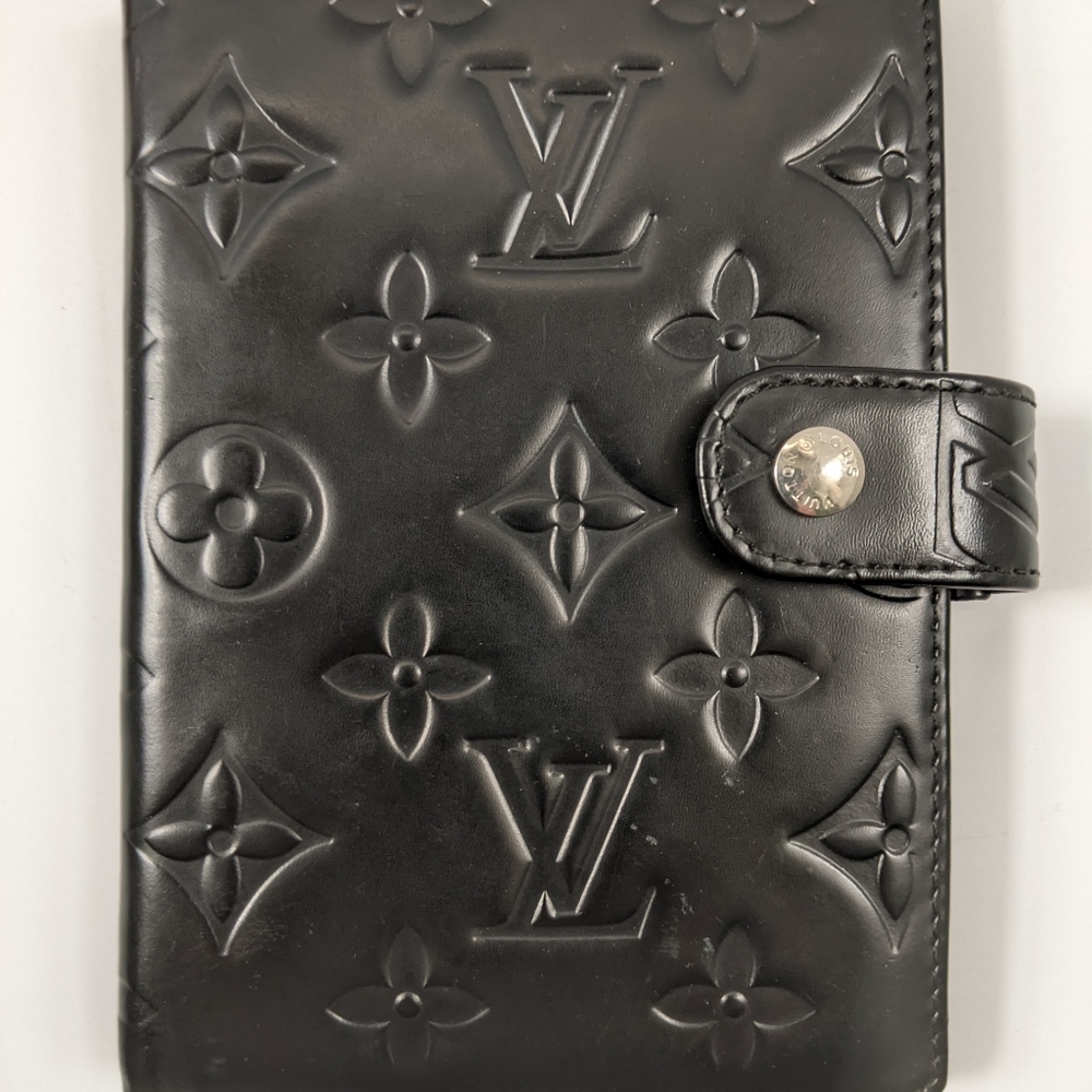 LOUIS VUITTON Matte Glacé Vernis Agenda Notebook